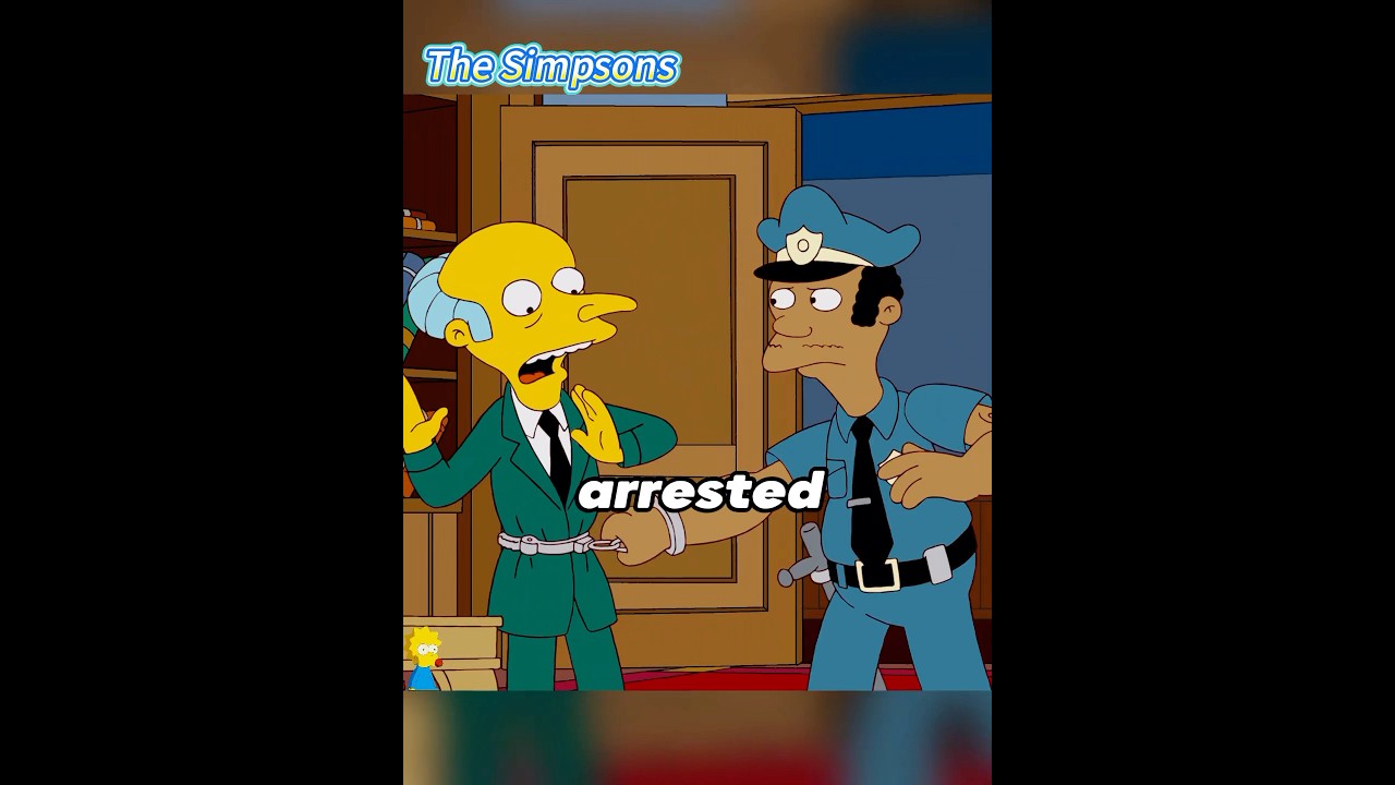 Burns was arrested #simpsons #foryou #funny #anime #cartoon