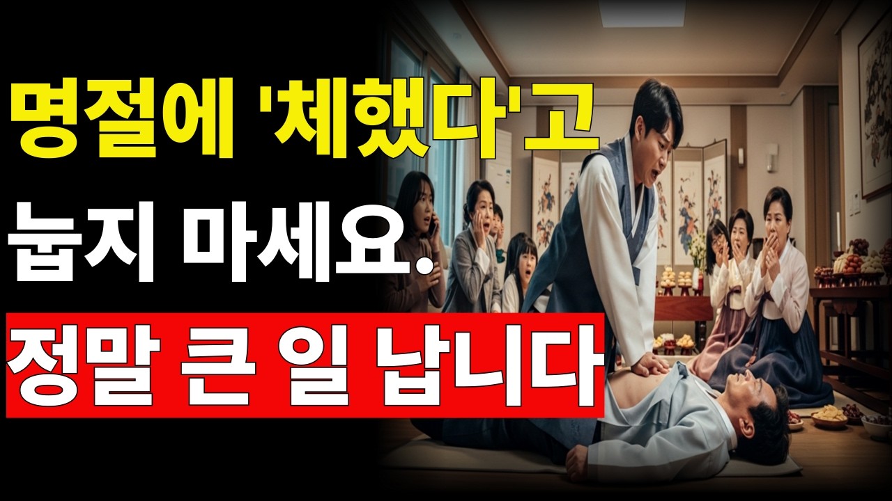 명절에 '체했다'며 소화제 찾던 부모님이 갑자기 돌아가시는 이유 (심근경색·뇌졸중 전조증상)