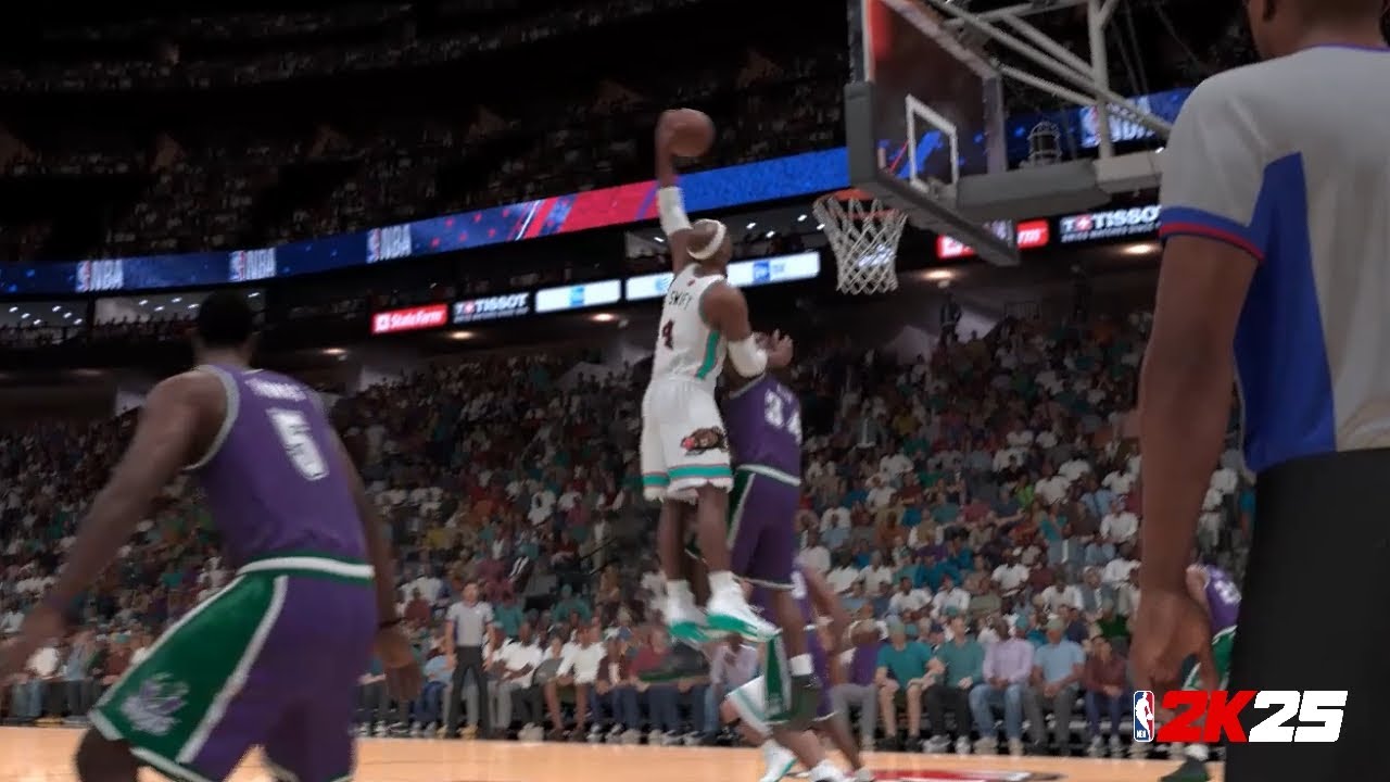 NBA 2K25 (PC) - Jason Williams alley-oop to Stromile Swift - 10 different camera angles