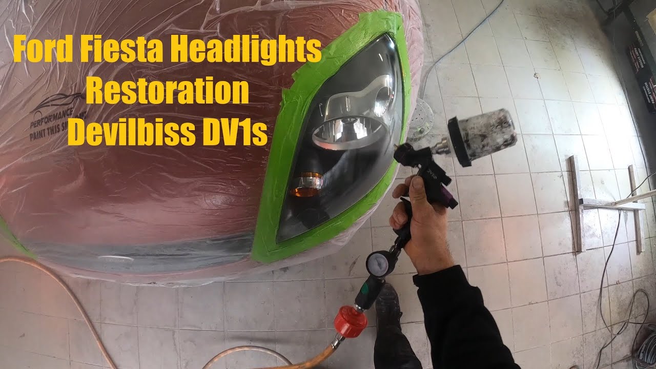 Ford Fiesta naprawa lamp. Devilbiss DV1s. Mipa cx4