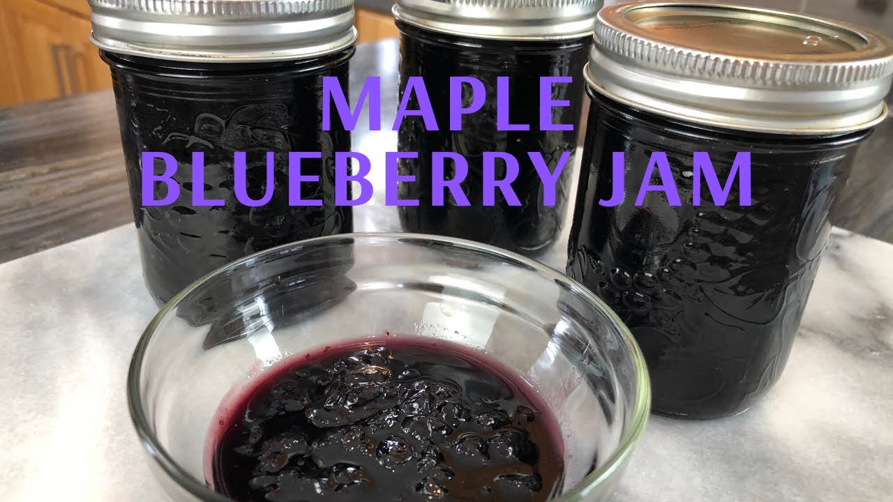 MAPLE Blueberry Jam - Made from frozen blueberries!!