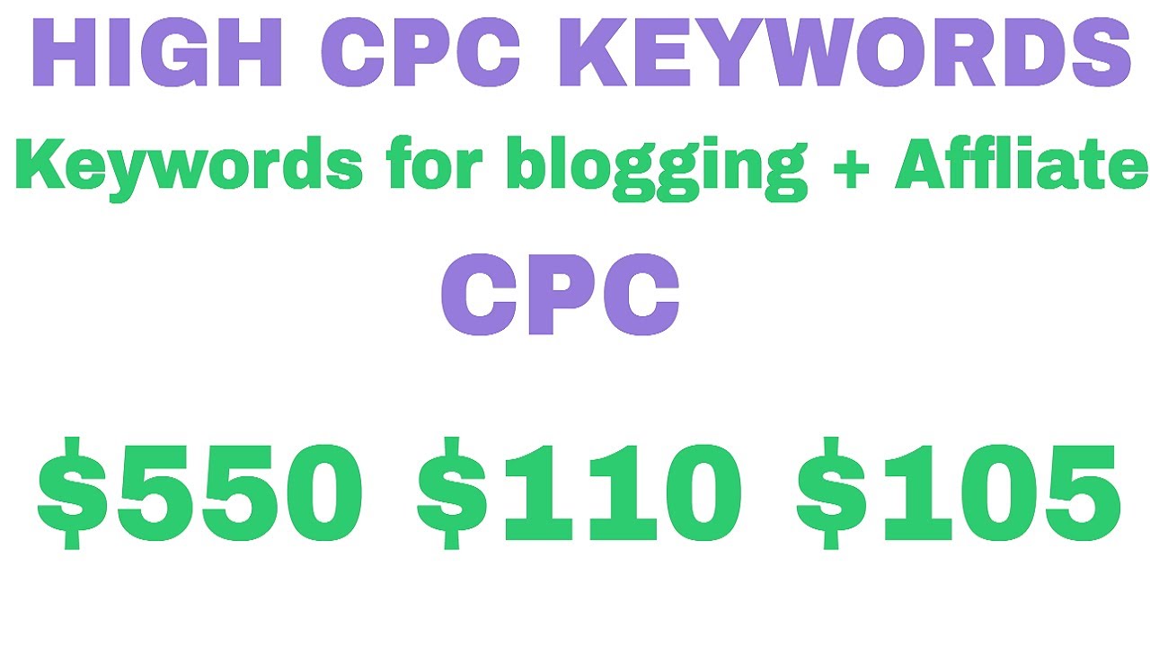 Top 3 high cpc keywords   blogging in 2020 Asani se rank krega affliate blog   No seo needed