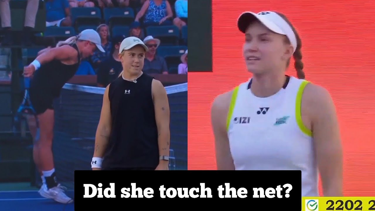 Funny - Rybakina asks for Video Review of Sonya Kartal : did she touch the net ? Indian Wells 2026