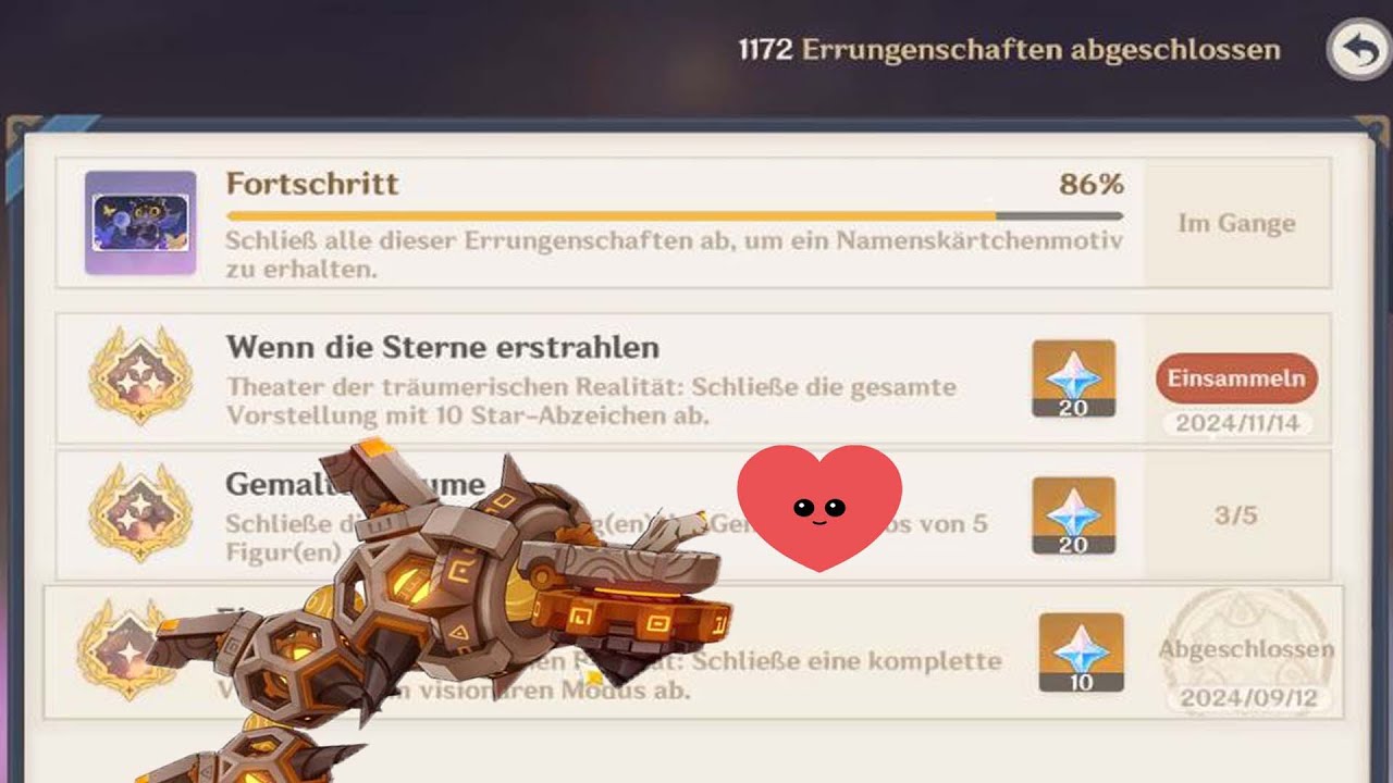 Wenn die Sterne erstrahlen Achievement