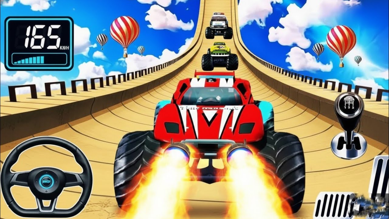 Monster Truck Mega Ramp Impossible Driver - Monster Truck & Car Wala Game Racing - Android Gameplay