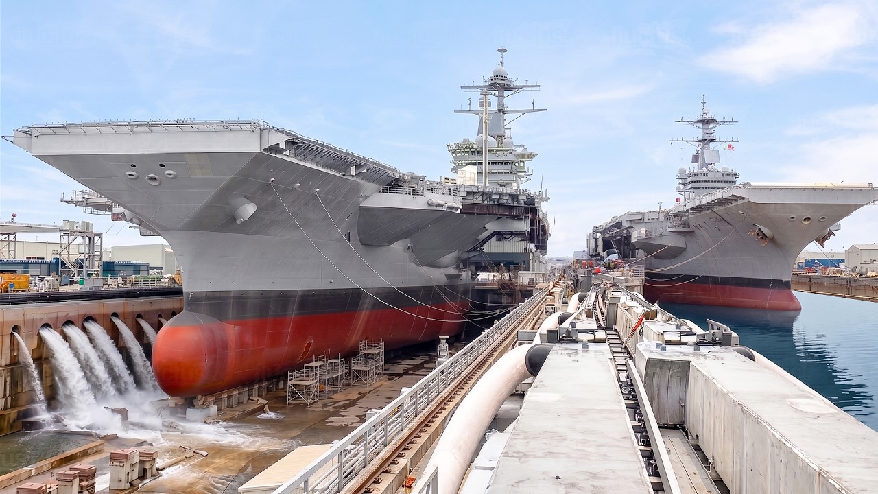 US Navy Relaunches Gigantic Supercarrier After Dry Dock Repairs