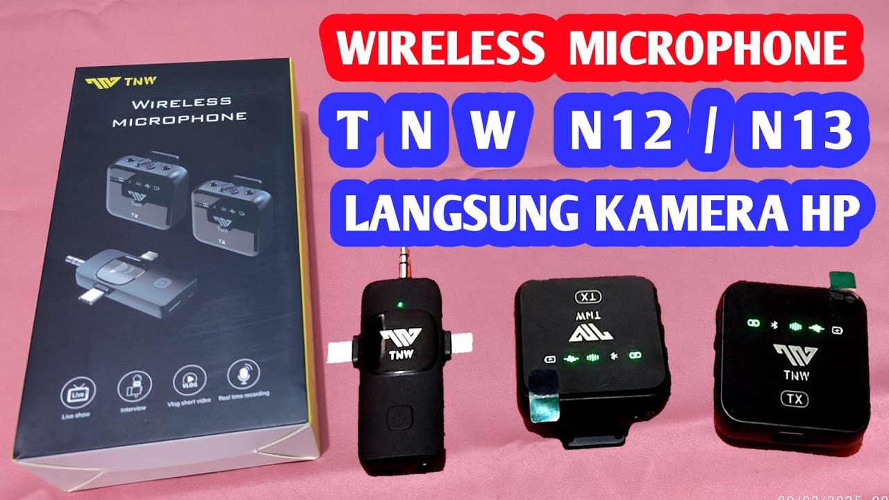 Cara Pakai Microphone TNW N12/N13 Langsung Ke HP Tanpa Aplikasi Review Mic Wireless TNW N12/N13