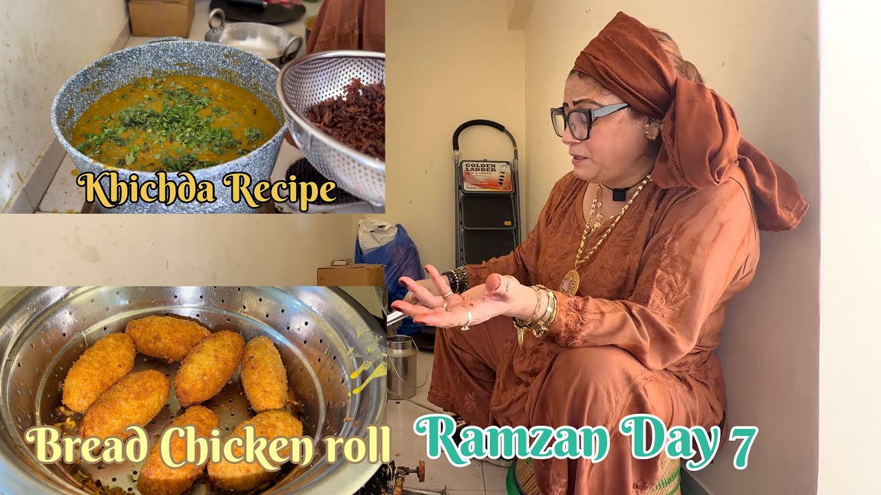 Day 7 / Khichda Recipe / Bread Chiken Roll / Mariyam Ki Zindagi ❤️😍