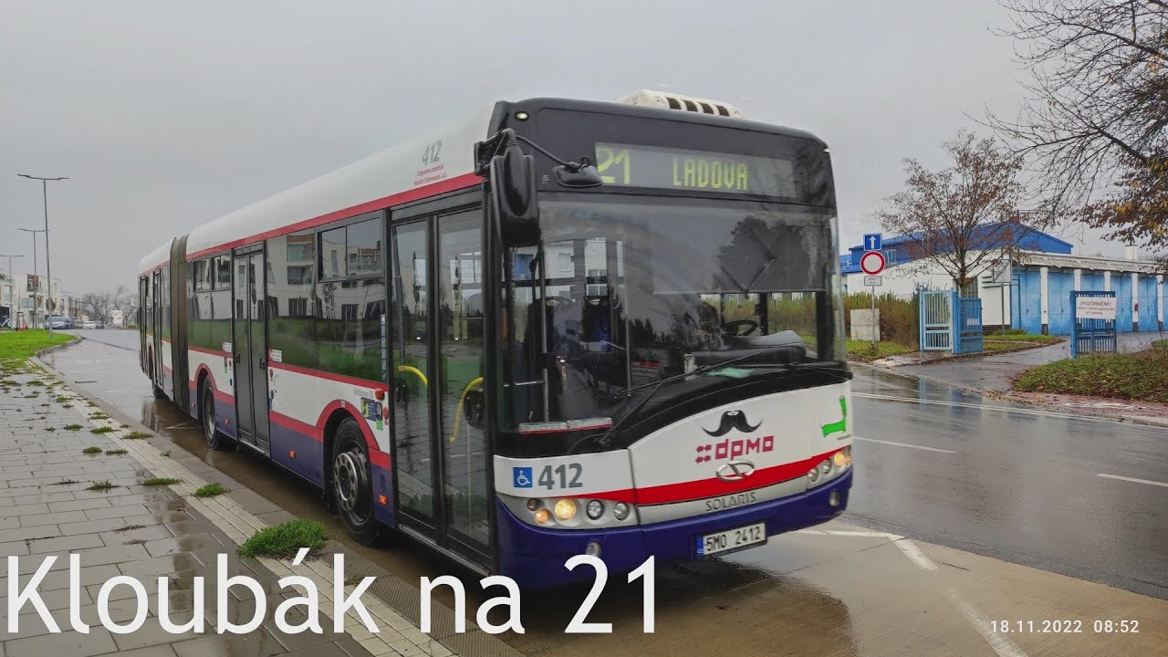 Jízda linkou 21 Tabulový vrch-Ladova (DPMO) | DPMO bus ride