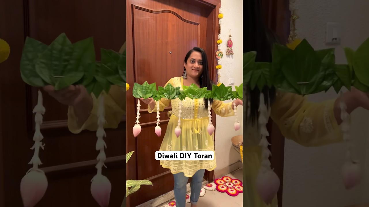 Diwali DIY Toran🌼 #shorts #diwalidecoration #diwalispecial #diwalirangoli #diyideas #diycrafts #diy