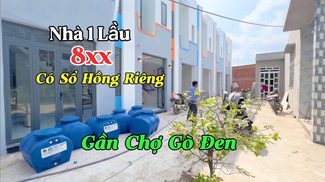 Chính Chủ Gửi Khu Nhà 6 Căn Gần Chợ Gò Đen 👉 Nhà 1 Lầu Có Sổ Hồng Riêng ( DT : 4m X 13m ) Chỉ 800tr 