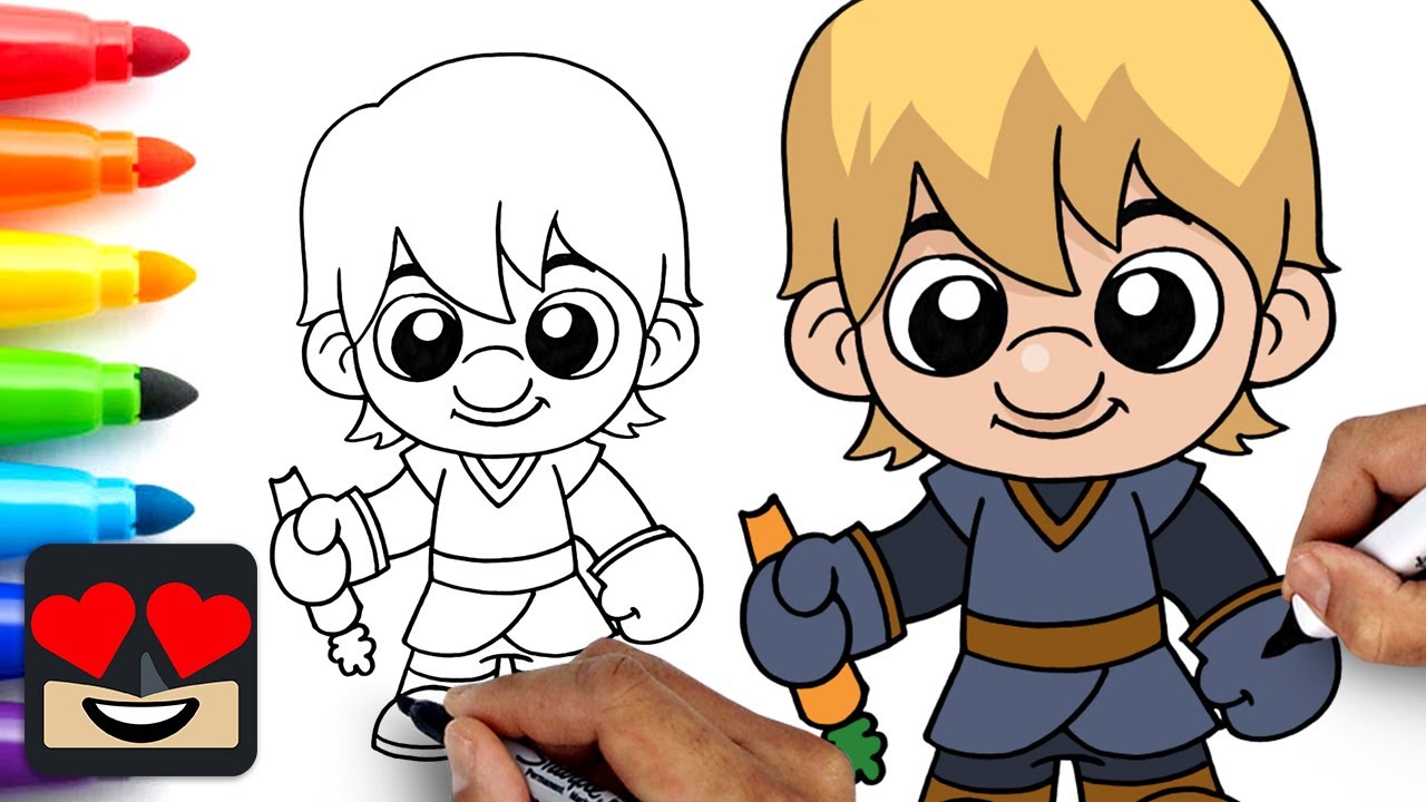 How To Draw Kristoff ❄️ Frozen