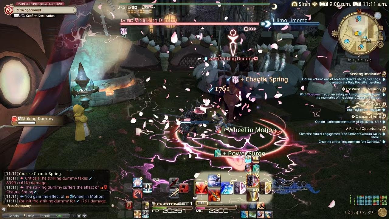 FF14 Macro Demonstration - All Dragoon Combos in 4 Buttons