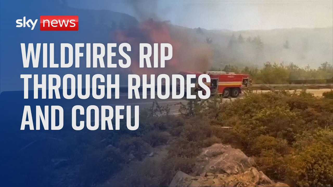 Wildfires: Corfu and Rhodes 'in crisis' as fires blaze on islands