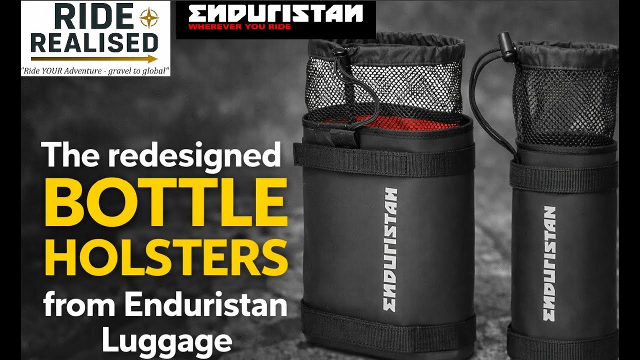 Enduristan Bottle Holsters - Redesigned motorcycle storage for fuel bottles and more...