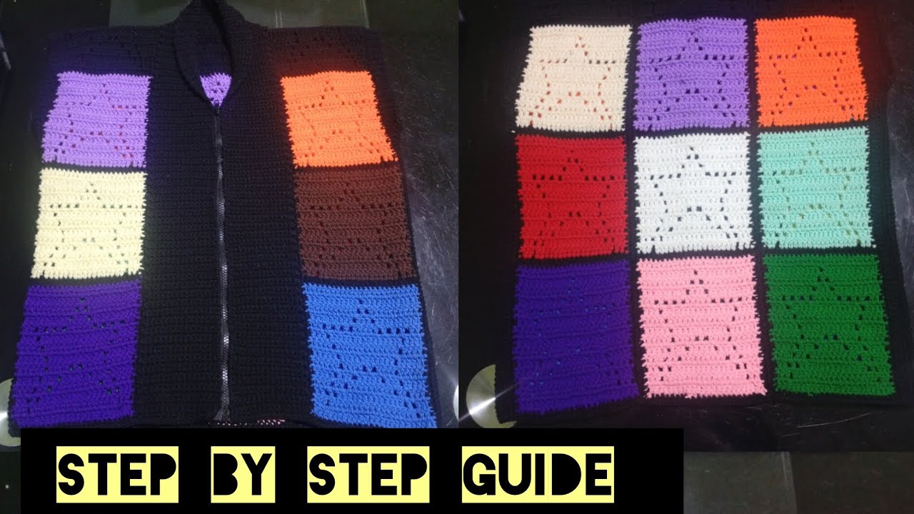 How to Crochet this Granny Star patterned blouse/Top (step by step guide)