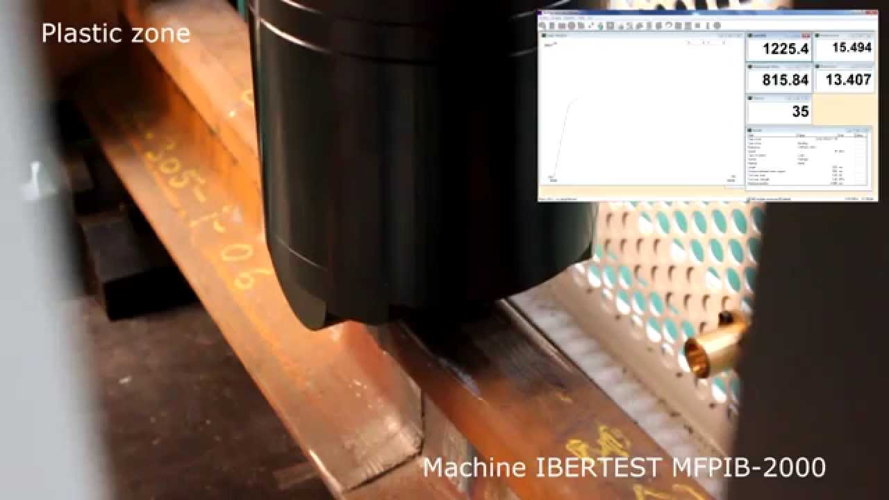 Bending railway tracks -  welding flexural test with IBERTEST MFPIB-2000