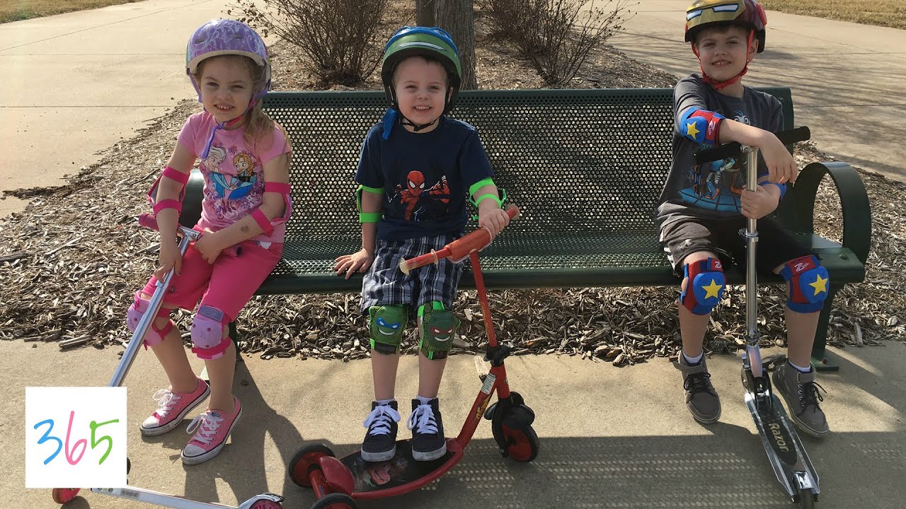 OUR FIRST LONG SCOOTER RIDE | KIDS LIFE 365 | 1.31.16