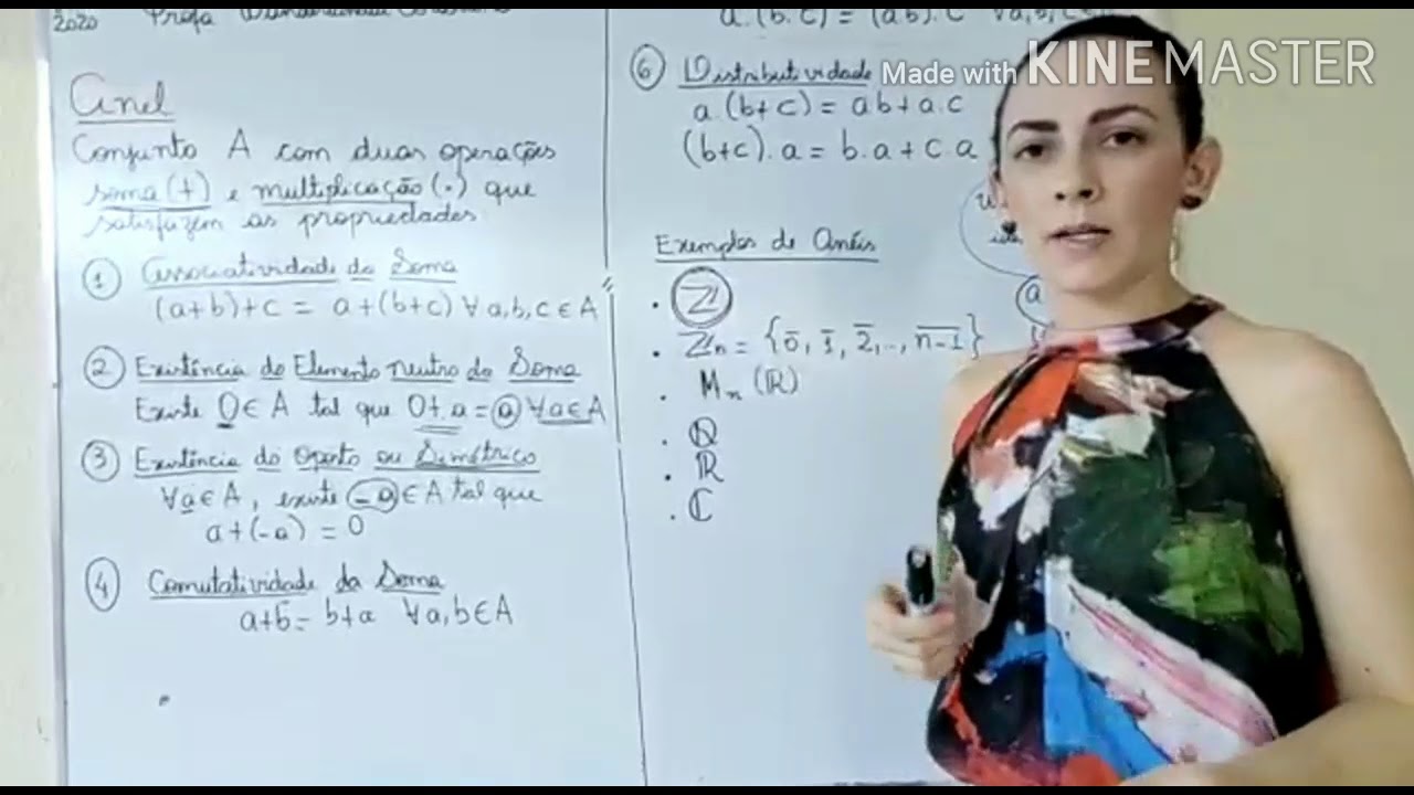 Estruturas algébricas- Aula 1-Definição e propriedades de Anel e Subanel.