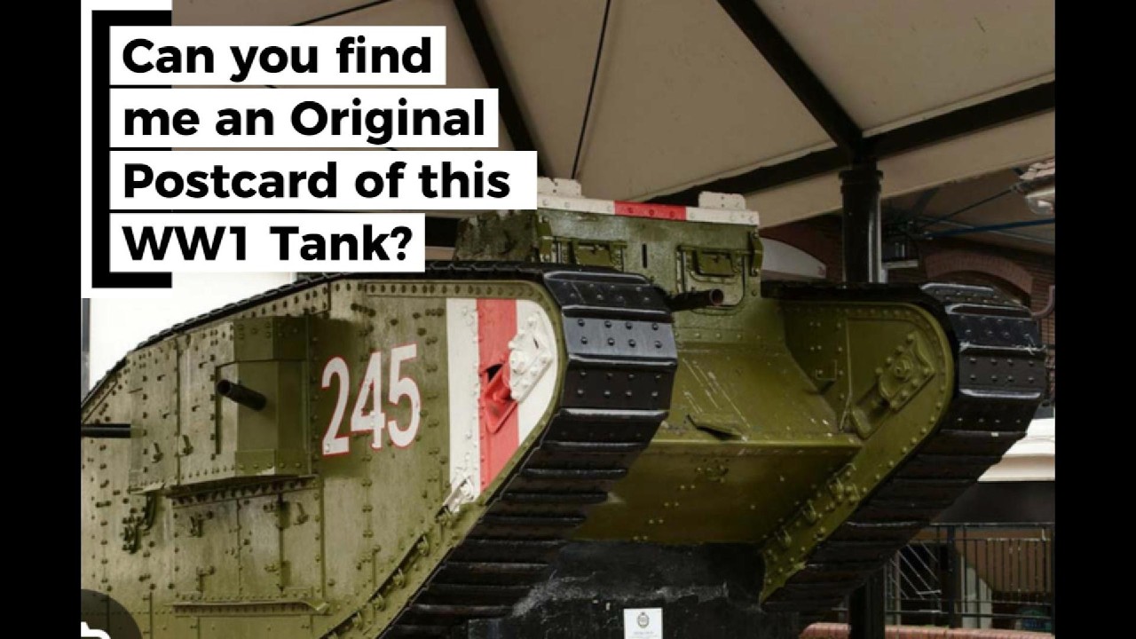 Can you find me an Original Postcard of this Classic WW1 Tank. #postcard #tank #ww1