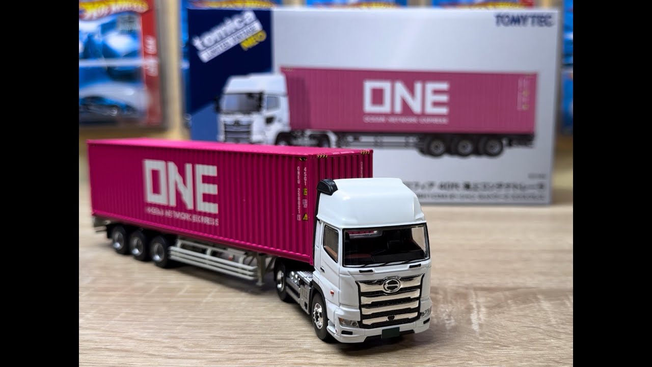 Tomica LV N292b Hino Profia Tractor+40ft Container Trailer