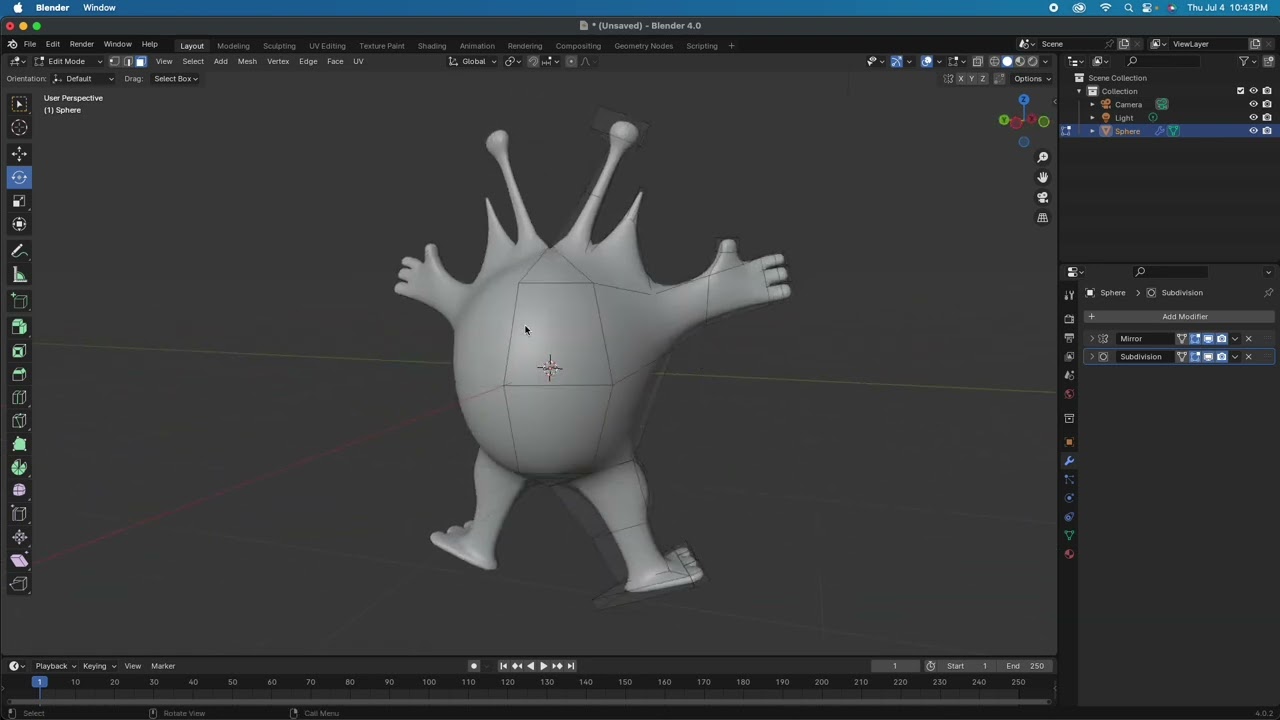 Model a Monster in Blender