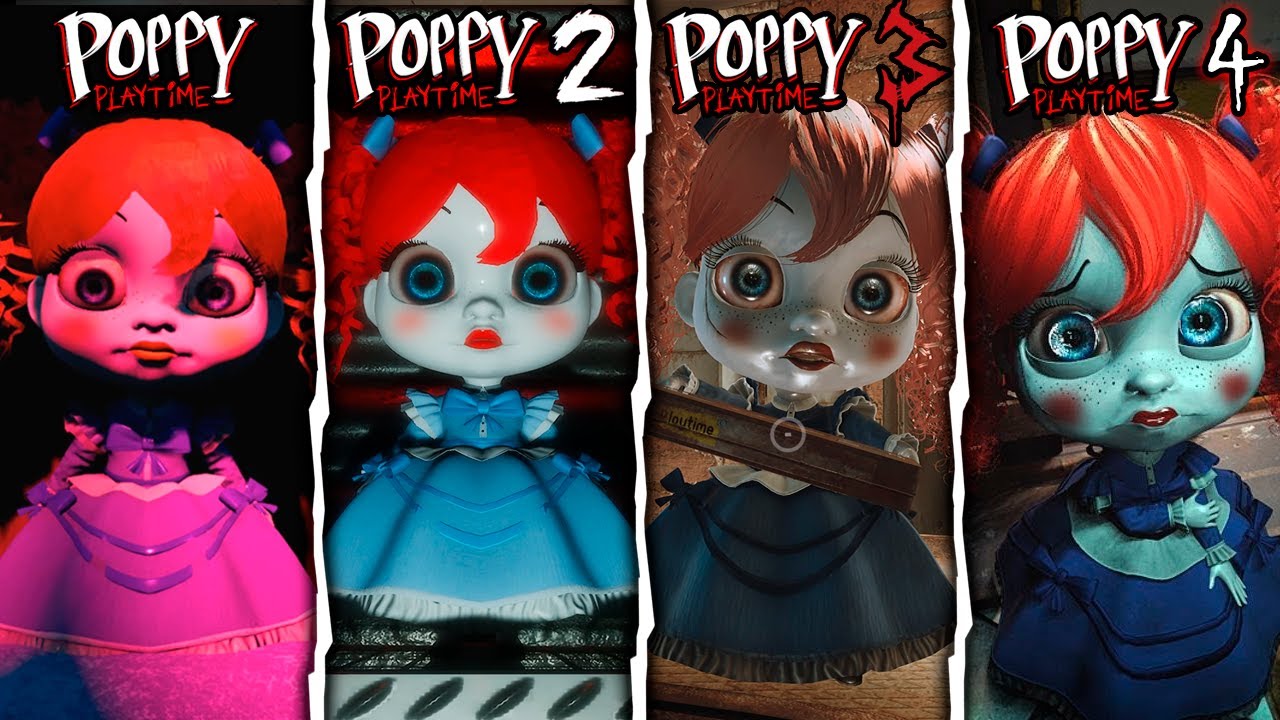 Poppy Playtime: Chapter 1, 2, 3, 4 - Poppy Evolution (Comparison)