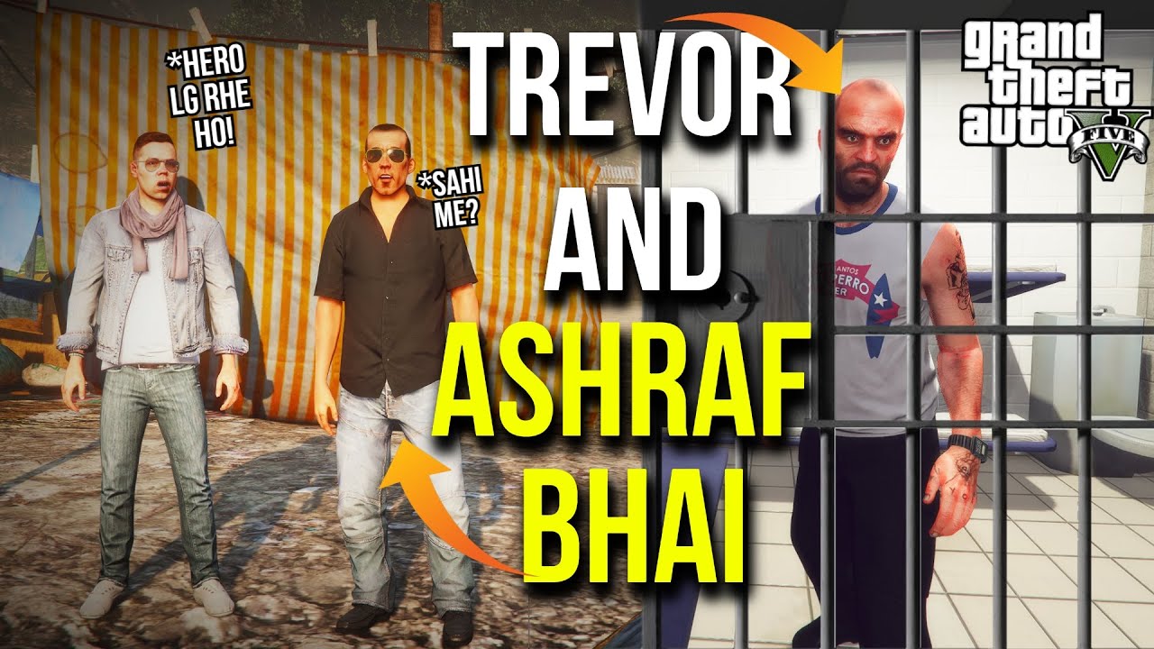 ASHRAF BHAI UNDERGROUND AND TREVOR IN JAIL! | GTA 5 MODS PAKISTAN