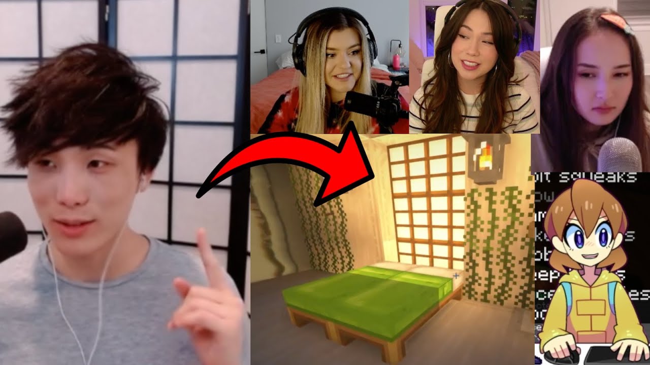 Sykkuno has TinaKitten, QuarterJade, BrookeAB, & Ash build basement rooms for him