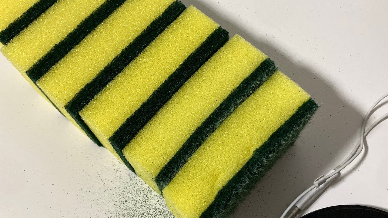 Asmr sponges ripping three way
