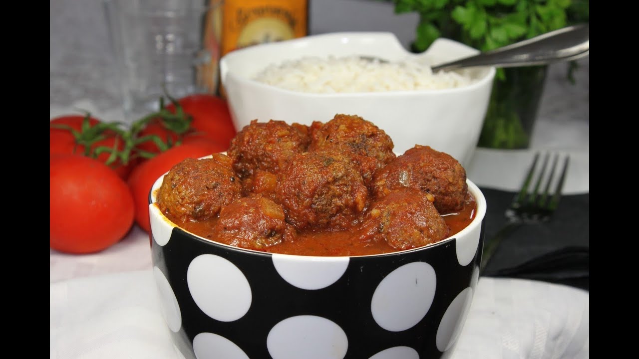 How to make Kofta bil dema-a - fun to make with kids!  Meatballs in tomato sauce   كفتة بالدمعة
