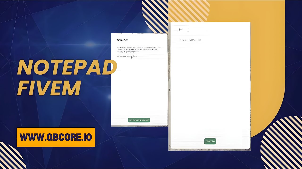Advance qbcore notepad Script for fivem v2