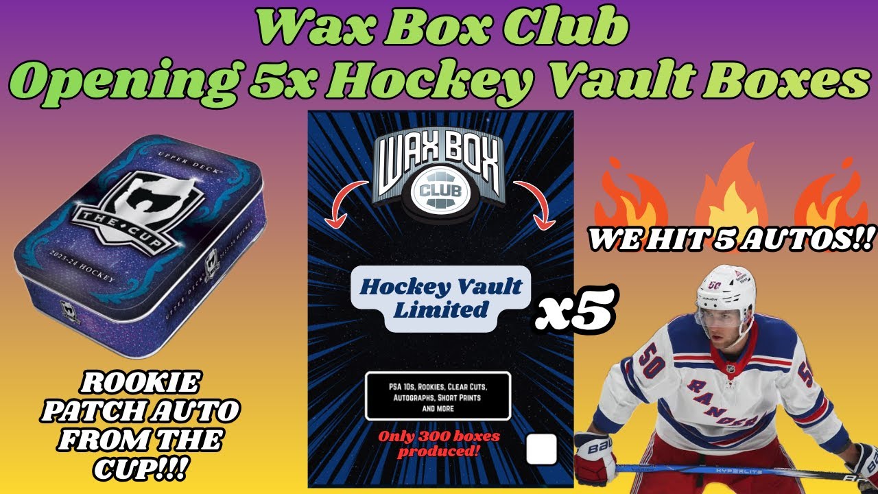 Opening 5x Wax Box Club Hockey ICE VAULT Limited Boxes - The Cup RPA HIT & Multiple Autos!!!