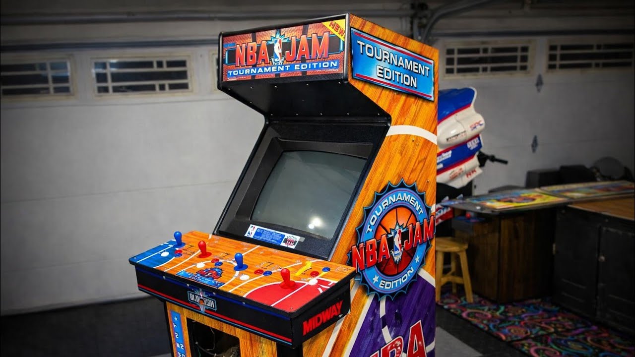 NBA Jam Arcade Install Marquee, Control Panel, etc. 