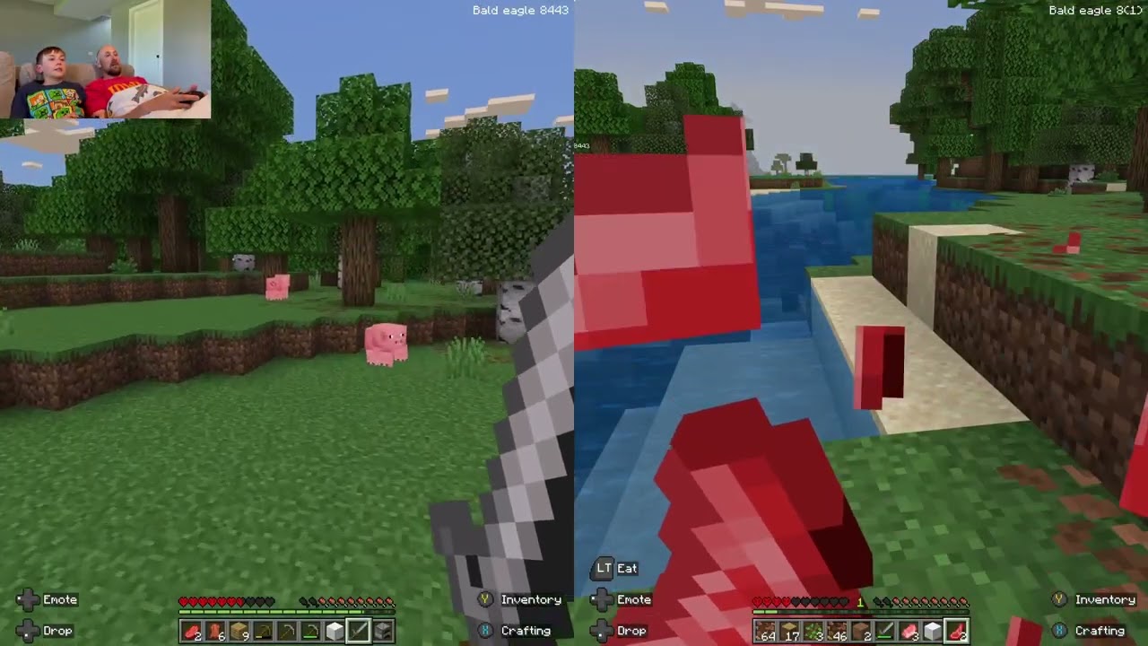 2 noobs trying to make it pass the first 2 day in Minecraft HARDCORE
