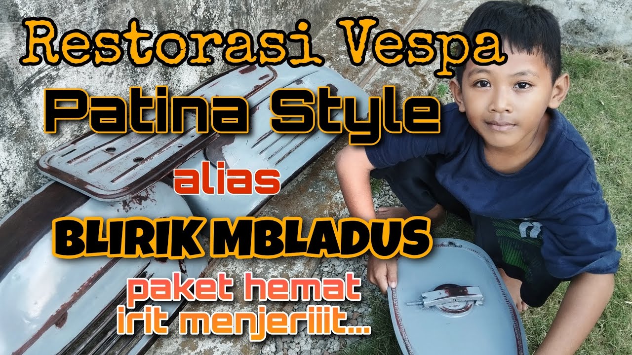 RESTORASI CAT VESPA PATINA STYLE BLIRIK MBLADUS ORIGINAL ALA ALA