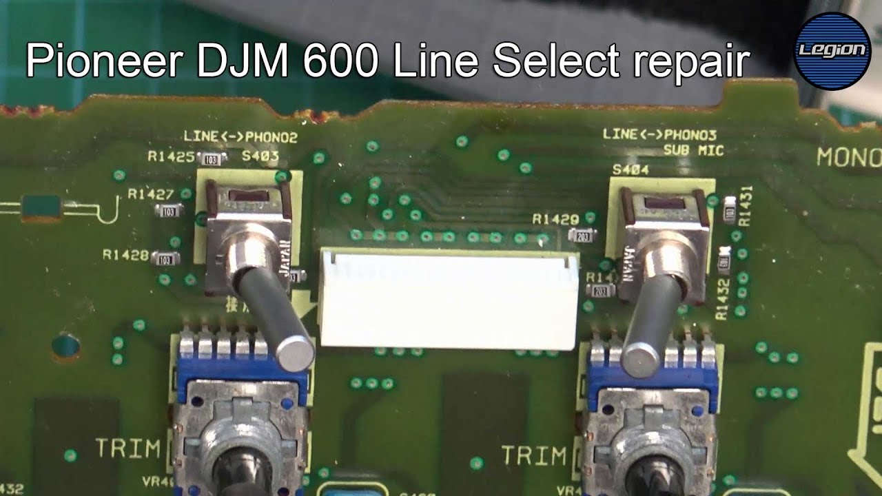 Pioneer DJM 600 disassembly and line-phono select switch repair