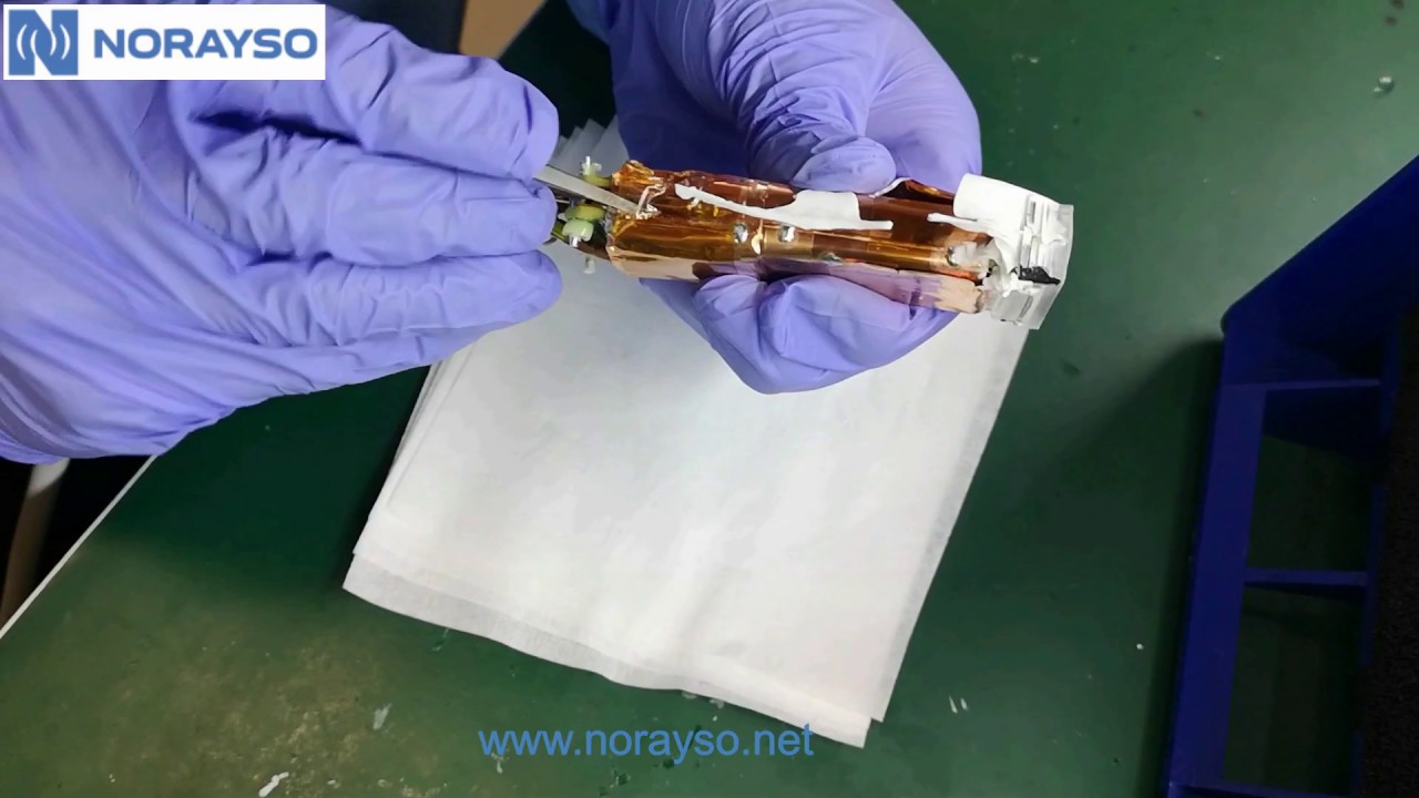 disassembling video of Siemens  ultrasuond probe 9L4 array/crystal