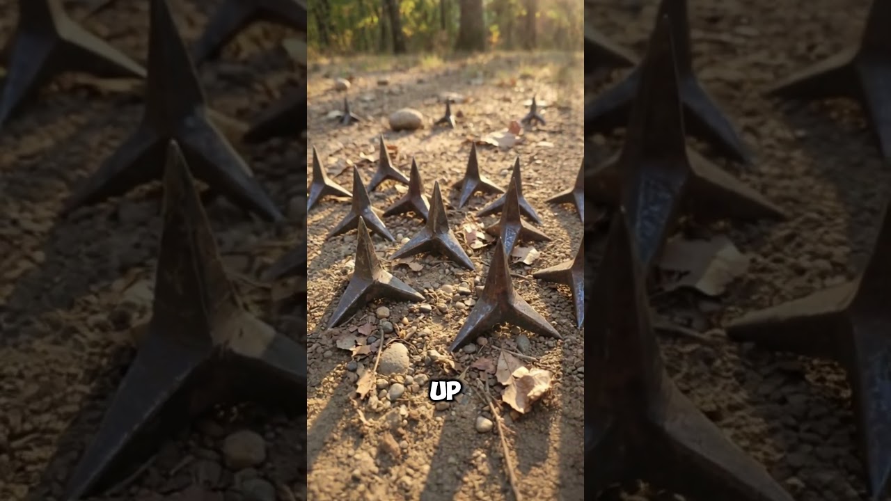 Why Tanks Fear This Tiny Weapon More Than Artillery 🤯#caltrop #ww2  #militaryhistory   #didyouknow