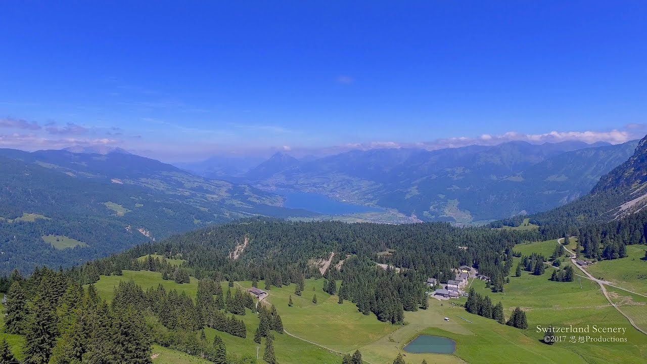 4K Glaubenbielen Obwalden SWITZERLAND アルプス山脈 aerialview