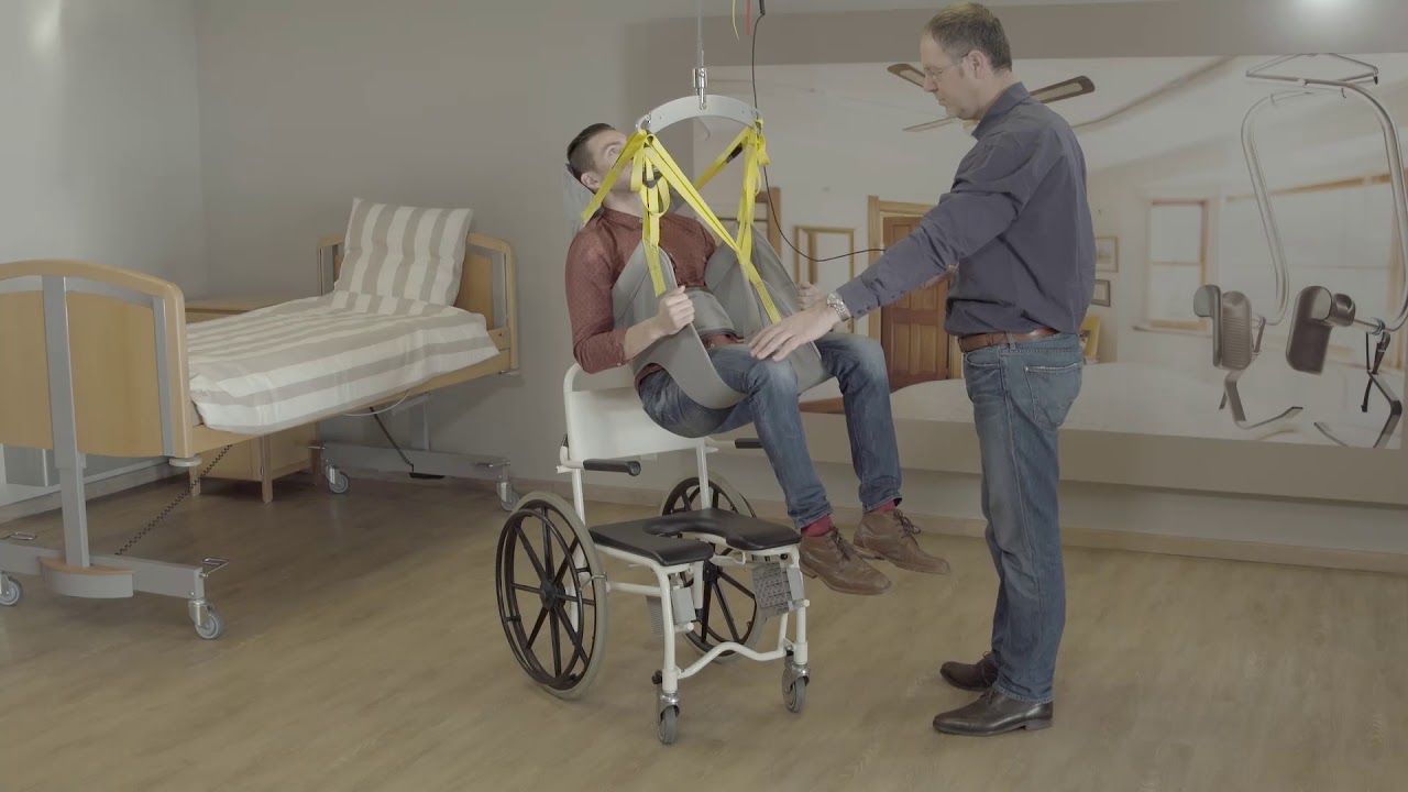 Handi-Move : using the toilet-hygiene sling with head support