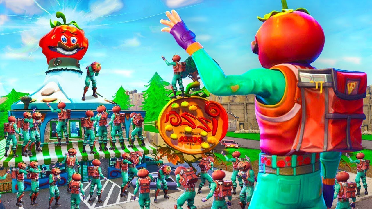 100 игроков попрощались с Помидорным городом в Fortnite Battle Royale (эмоционально)