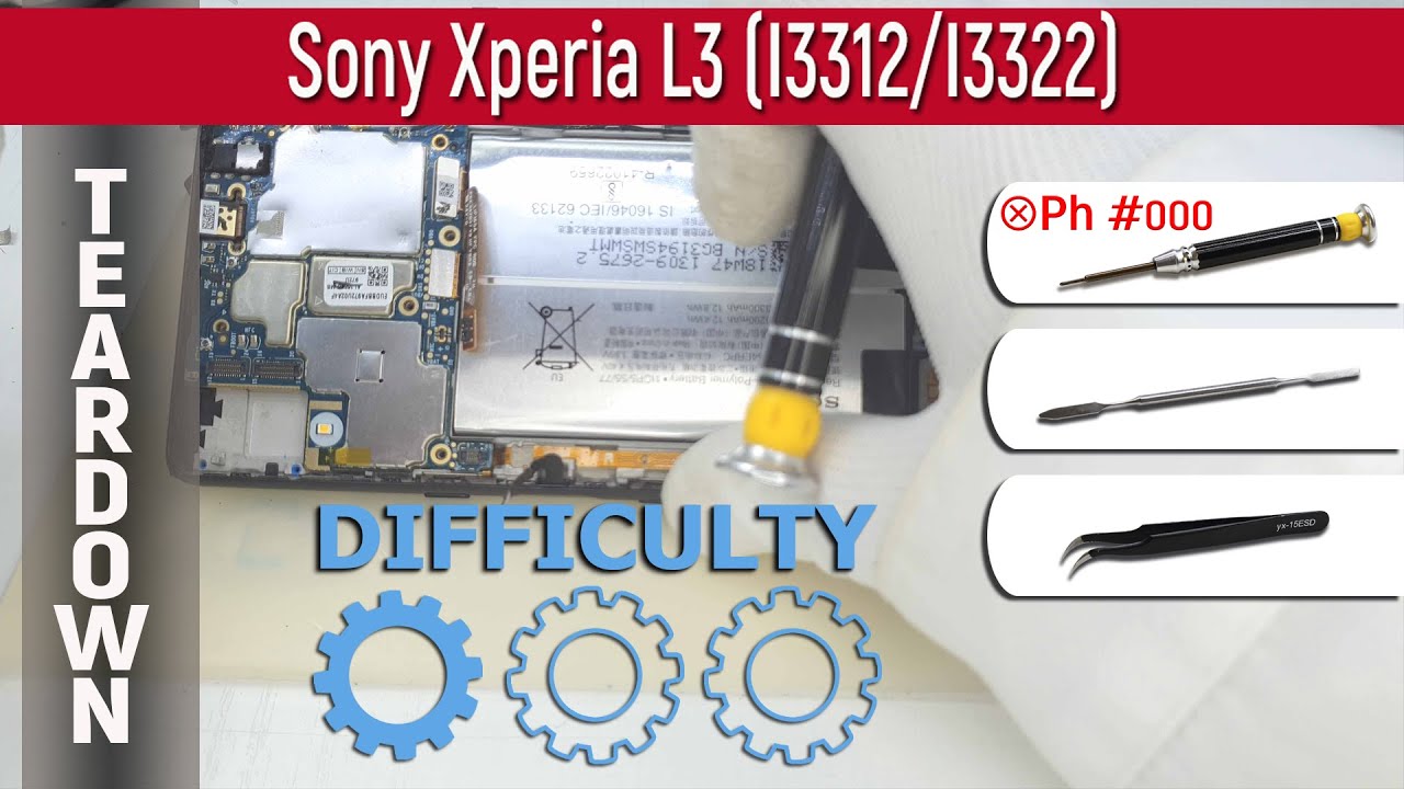 Как разобрать 📱 Sony Xperia L3 I3312 / I3322 Разборка и ремонт
