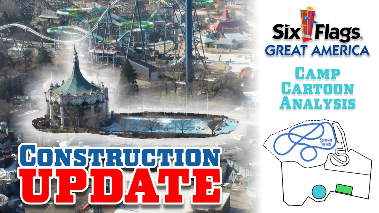 Six Flags Great America DRONE Construction Update 02/15/2026