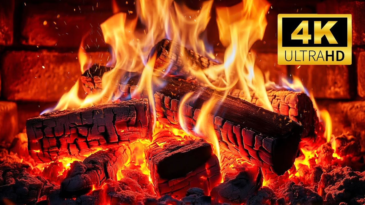🔥 Cozy Winter Fireplace (12 Hours) 🔥 Fireplace Crackling | Relaxing Cabin Ambience