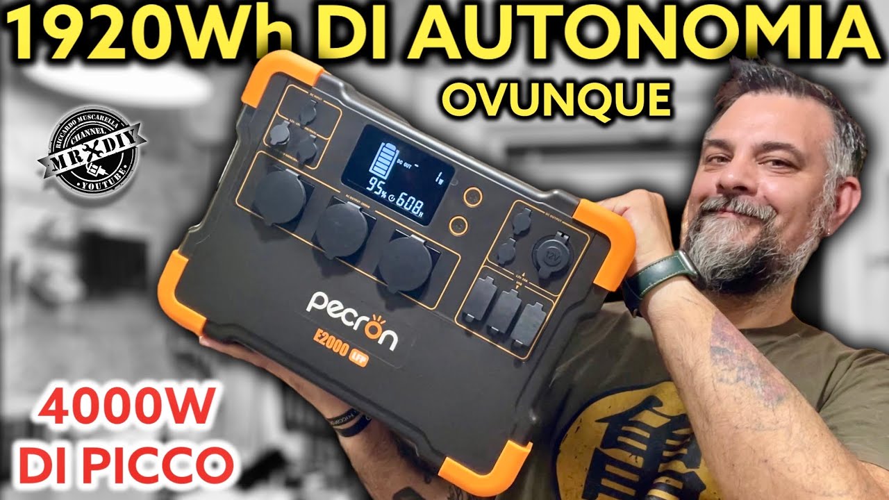 Trasportare ovunque l'energia elettrica solare 220V con picco di 4KW. Power station pecron E2000LFP