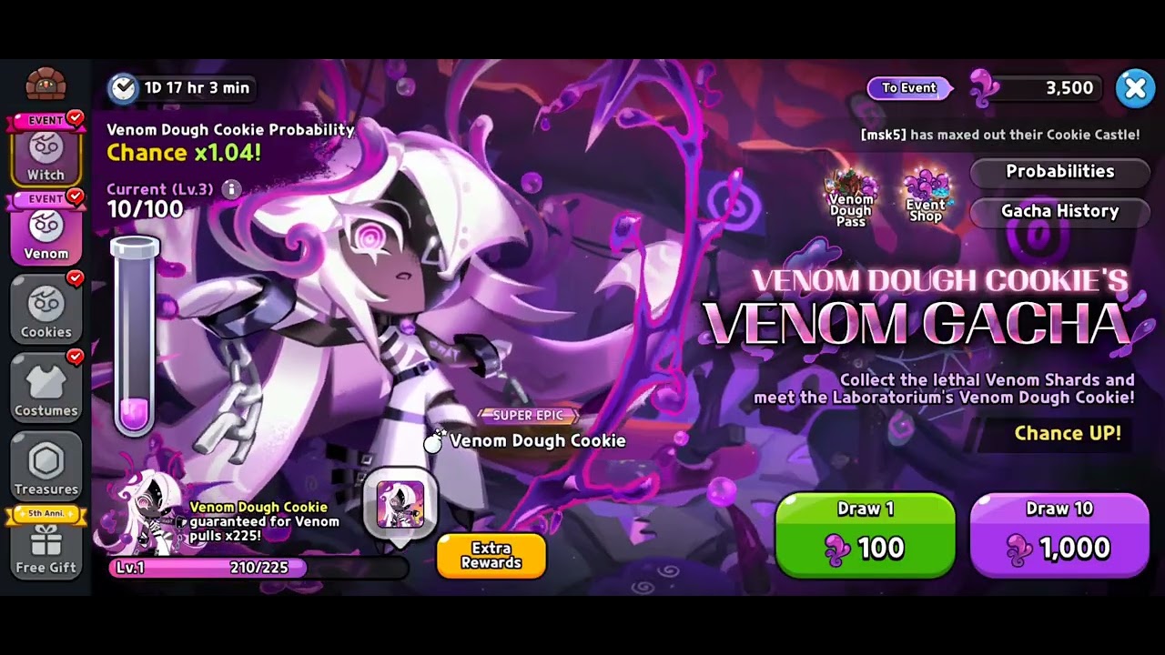 Super Epic Gacha Venom Dough Cookie: 20,000+ Pulls - Cookie Run Kingdom