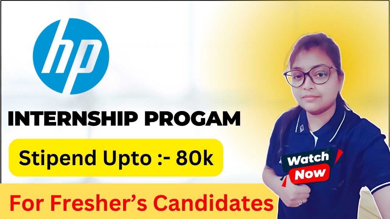 HP Internship 2025 | Stipend up to ₹80,000 | Internship for Freshers | Apply Now!  #internship  #hp