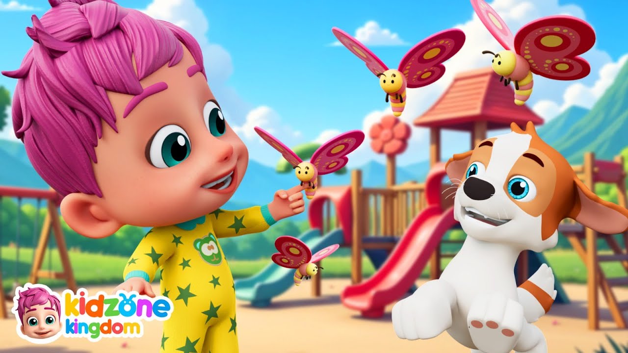 Butterfly Song For Babies + More Kids Songs & Nursery Rhymes | KidZone Kingdom