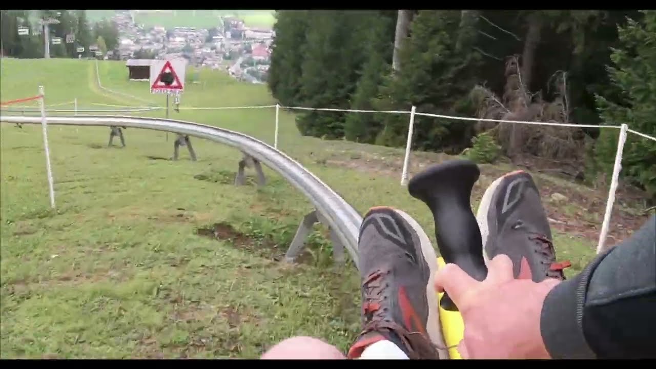FunBob Single Rail Mountain Coaster On Ride HD Haunold Baranci Italy